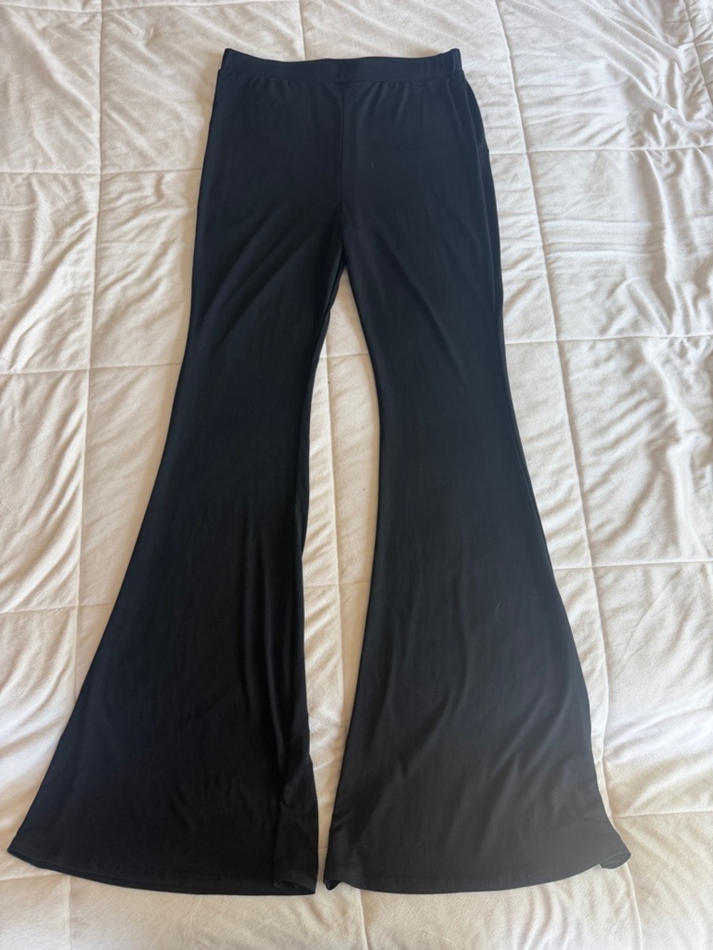 Sheer bell bottom swim suit cover pants